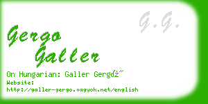 gergo galler business card